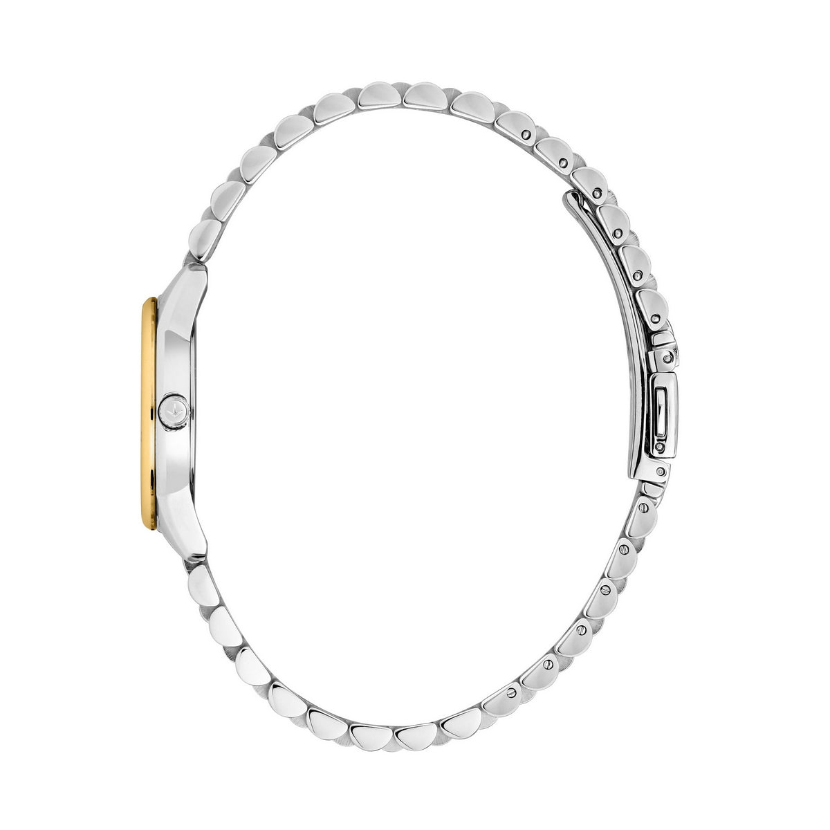 lucien rochat ladies quartz two tone white dial bracelet watch