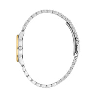 lucien rochat ladies quartz two tone white dial bracelet watch