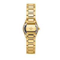 lucien rochat ladies quartz gold plated white dial bracelet watch