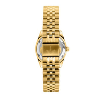 lucien rochat ladies quartz gold plated silver dial bracelet watch