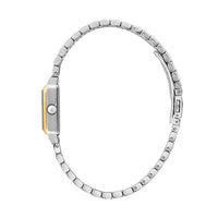lucien rochat ladies quartz two tone white dial bracelet watch