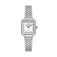 lucien rochat ladies quartz stainless steel white dial bracelet watch