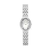 lucien rochat pr�cieux 20mm 2h mop diamond dial stainless steel bracelet