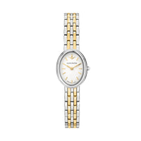 lucien rochat pr�cieux 20mm 2h white silver dial two tone bracelet