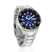 sector automatic gents stainless steel blue dial stainless steel & silicone strap watch