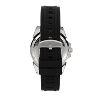 sector  450 41mm 3 hand black dial black silicone strap watch