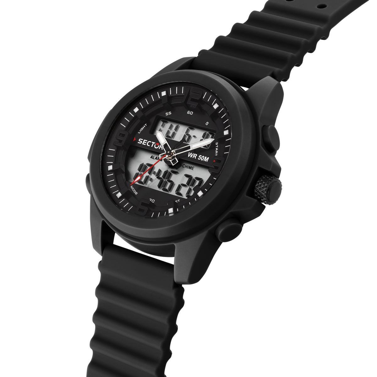 sectorex-48 52mm digital black dial black st