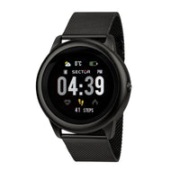 sector multi function smart watch s-01 ip black mesh bracelet