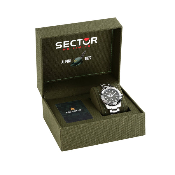 sector legend 42mm 3h green dial stainless steel bracelet