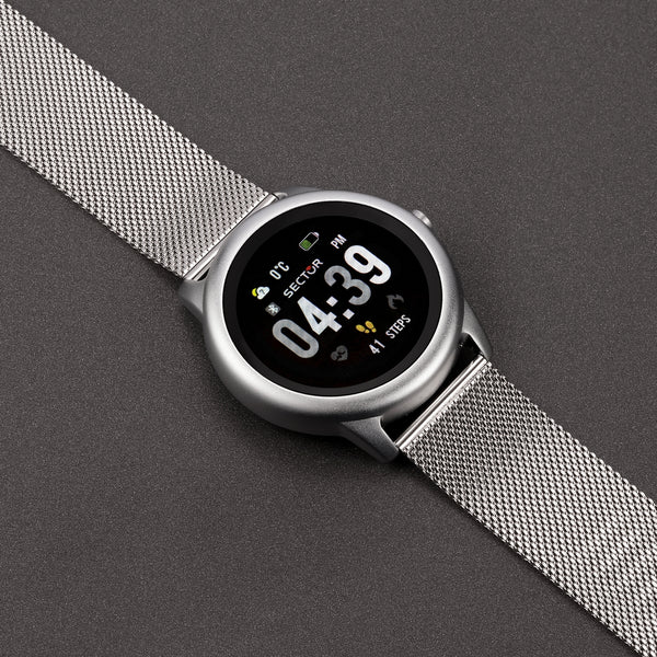 sector s-01 smart 45.5mm digital mesh stainless steel bracelet