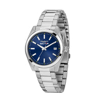 sector no limits 240 37mm 3h dark blue dial stainless steel bracelet watch