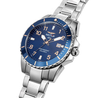 sector  450 43mm 3 hand blue dial bracelet  watch