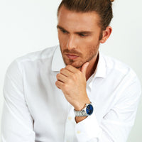 sector 660  blue dial stainless steel bracelet
