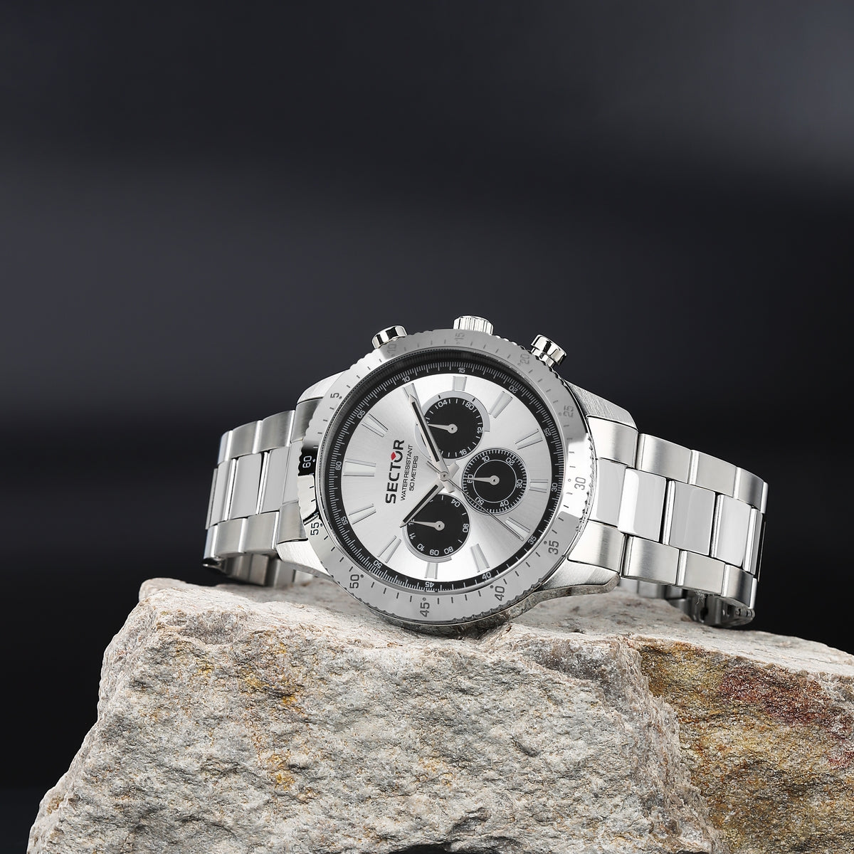 sector 270 silver dial stainless steel bracelet