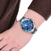 sector  230 43mm chronograph blue dial bracelet  watch