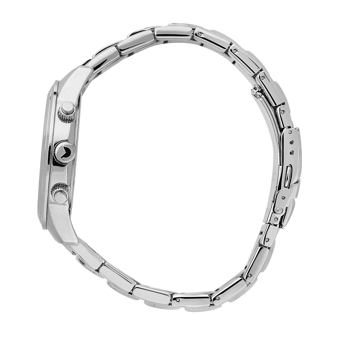 sector chronograph stainless steel white dial bracelet watch