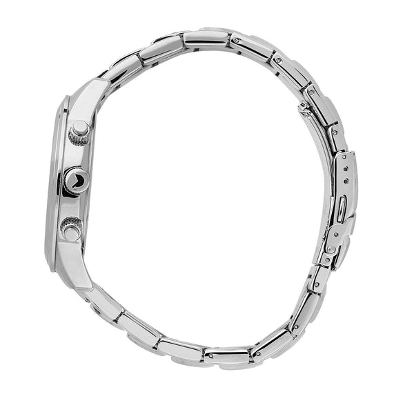 sector chronograph stainless steel white dial bracelet watch