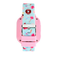 kikou kids game watch smart pink silicon strap