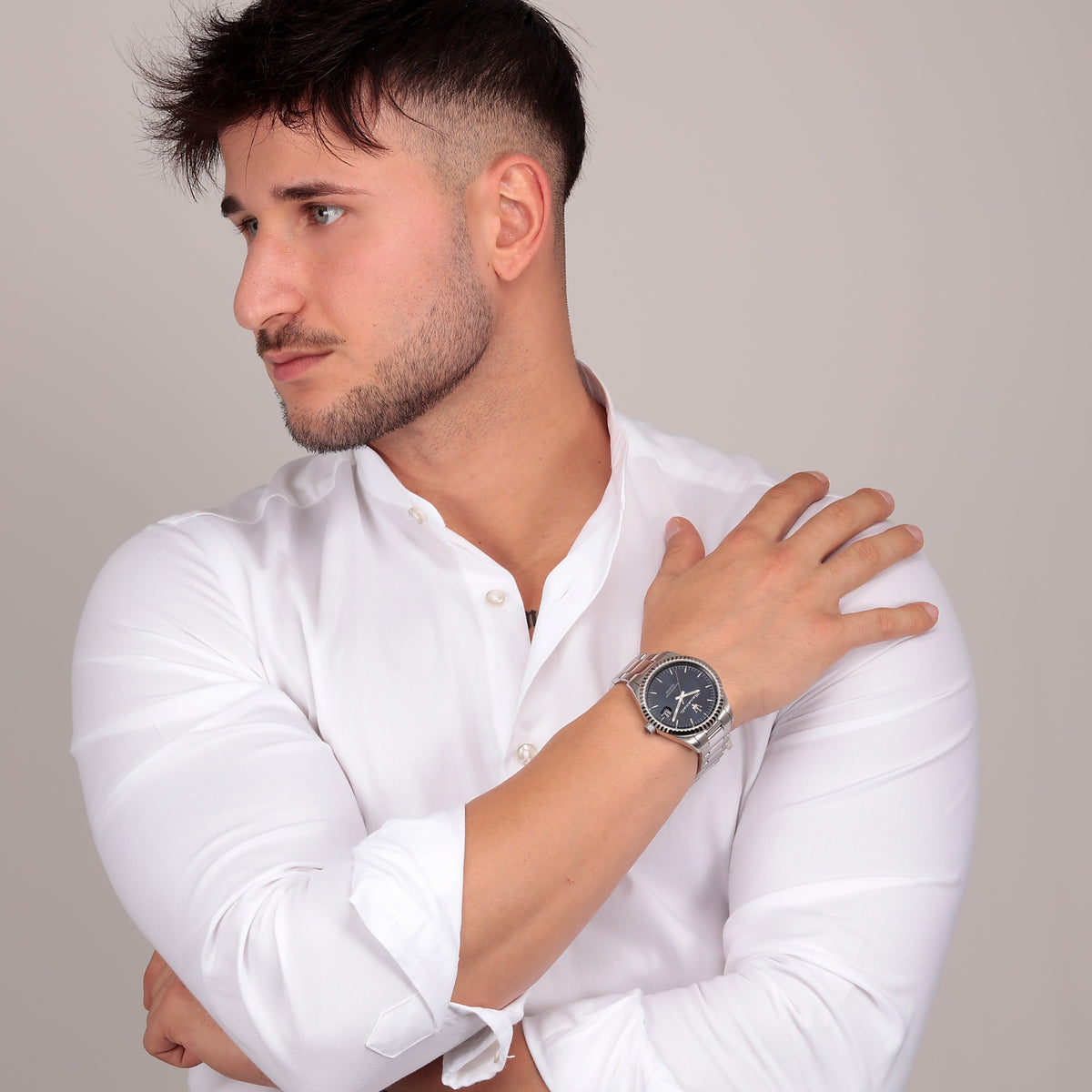 maserati competizione 43mm 3h blue dial br ss