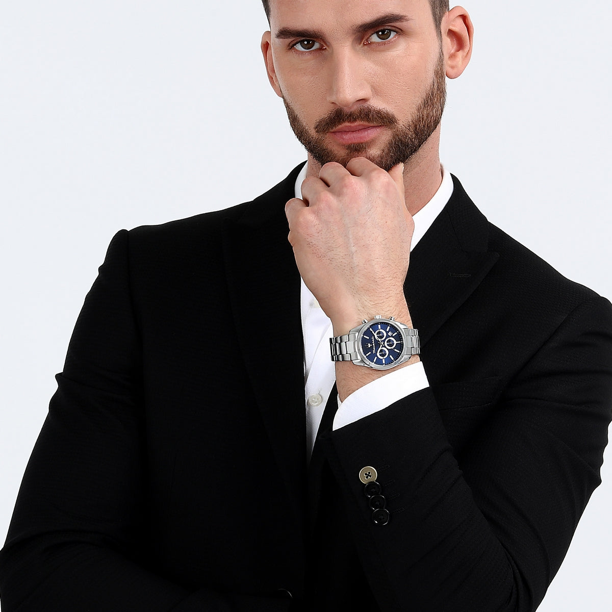 maserati attrazione 43 multi. blue dial br ss