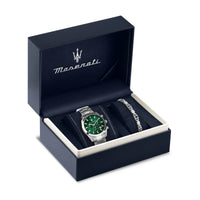 maserati attrazione 43mm mlt green dial ss bracelet+jewel