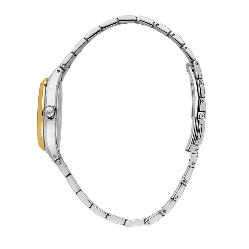 maserati attrazione 30mm 3h silver dial stainless steel & yellow gold bracelet