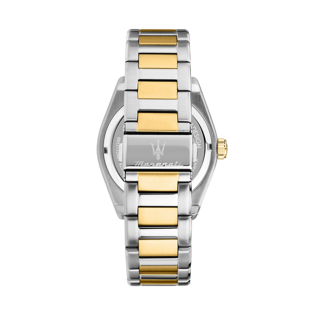 maserati velocita 41mm 3h blue dial stainless steel+yg bracelet