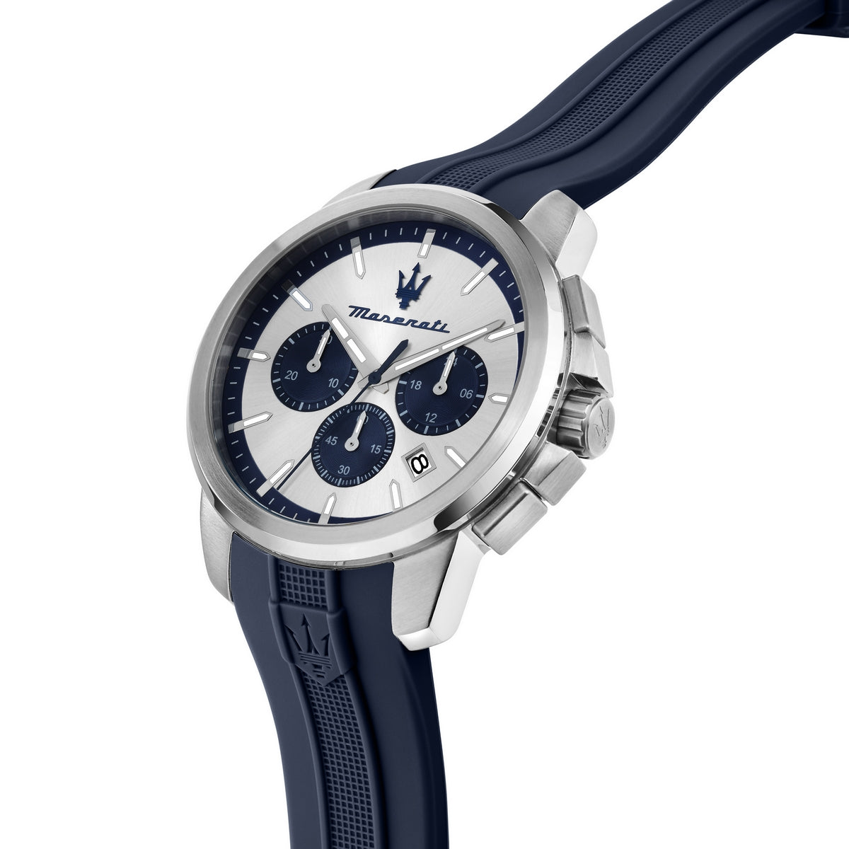 maserati succeso 42mm chr sil+blu dial blu st