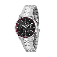 maserati epoca slim 40mm chronograph black dial stainless steel bracelet