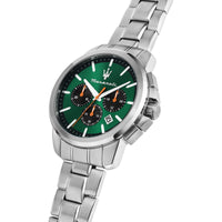 maserati succeso 42mm chr green dial stainless steel bracelet
