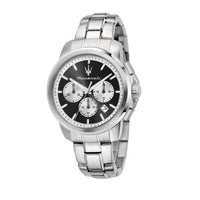 maserati successo 42mm chrono blk/wil dial stainless steel bracelet