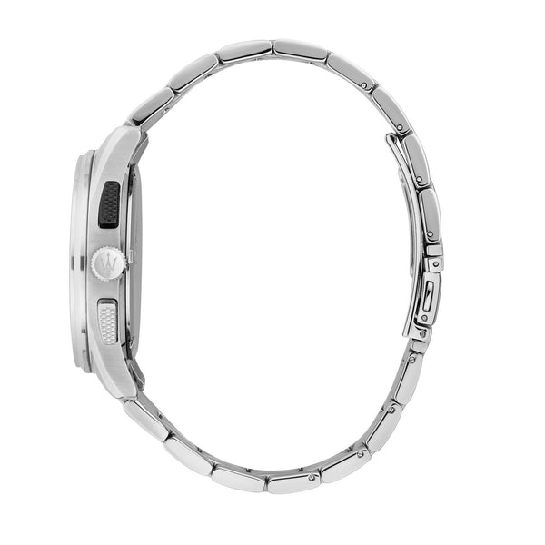 maserati sorpasso 42mm chrono gun dial stainless steel bracelet