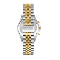 maserati sfida 44mm chronograph with silver dial stainless steel & yellow gold bracelet