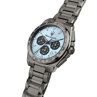 maserati velocita 43mm chrono blue dial gun bracelet