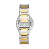 maserati velocit� slim 41mm chrongraph grey dial stainless steel+gold plated bracelet