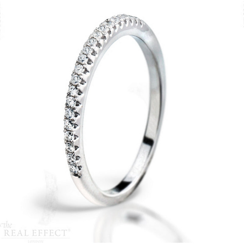 very narrow half eternity ring, size 53