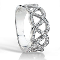 entwined pave set ring size 52