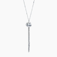 real effect white tassle chain necklace 18"