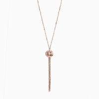 rose tassle chain necklace in 26 inch