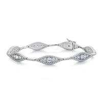 real effect stone set bracelet marquise shape with large stone in the centre