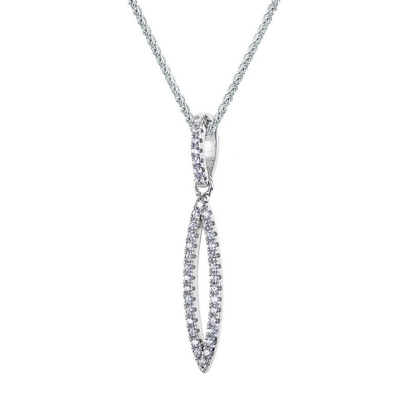 real effect stone set flower effect pendant