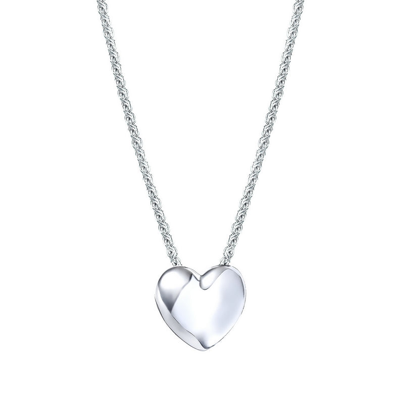 real effect silver heart pendant