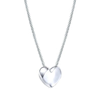 real effect silver heart pendant