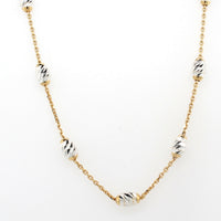 45cm yellow and white colour moon shape necklace