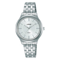 lorus quartz  ladies stainless steel silver dial bracelet watch