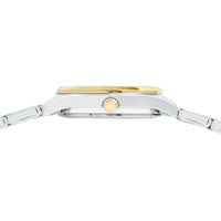 lorus quartz ladies two tone white dial bracelet watch