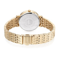 lorus quartz ladies gold plated white dial bracelet watch