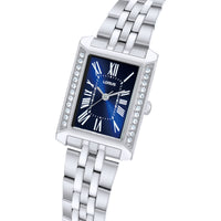 lorus quartz ladies stainless steel blue dial bracelet watch
