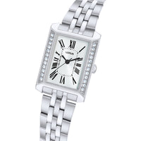 lorus quartz ladies stainless steel white dial bracelet watch