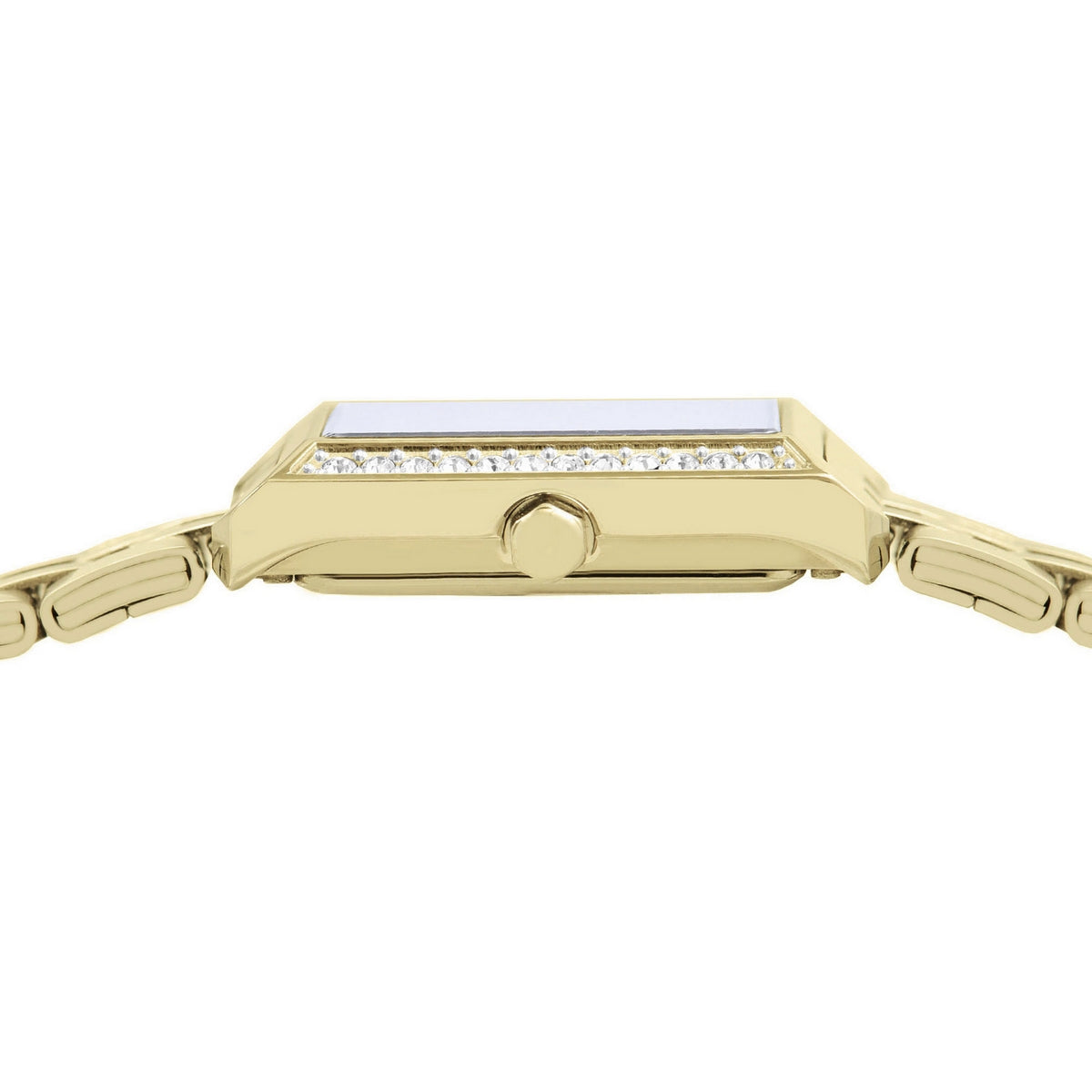 lorus quartz ladies gold plated white dial bracelet watch